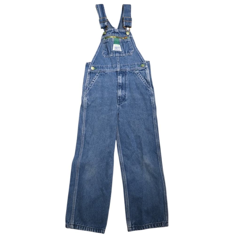 Liberty Kids Size 7 Denim Overalls Blue Jean Bib Overalls Unisex